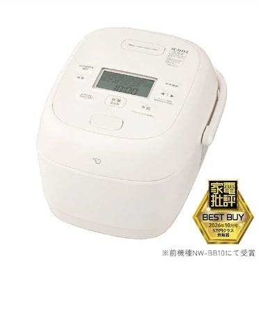 象印マホービン　炊飯器 5.5合 豪熱大火力 圧力IHジャー 鉄器コート黒まる厚釜 ホワイト NWBC10