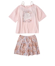 【ROXY ロキシー 公式通販】ロキシー(ROXY)Roxy MINI ARTSY FLORAL キッズ ラッシュTシャツ付き 水着 3点セット