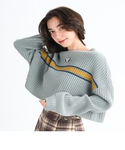 Roxy HORIZON SWEATER ウィメンズ ドロップショルダーセーター ワイドシルエット <2025FW HEART WAVE>