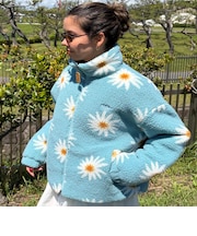 【ROXY ロキシー 公式通販】ロキシー(ROXY)Roxy ALL DAY ウィメンズ フラワー柄 ボアジャケット 中綿 ダブルジップ