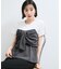 【新色追加】【美easy】ねじりリボンTシャツドッキングプルオーバー【接触冷感/洗える】
