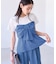【新色追加】【美easy】ねじりリボンTシャツドッキングプルオーバー【接触冷感/洗える】