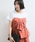 【新色追加】【美easy】ねじりリボンTシャツドッキングプルオーバー【接触冷感/洗える】