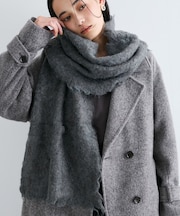 ふわふわ毛混シャギーストール