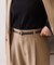 10ｍｍ巾変形メタルバックルピンレスベルト
