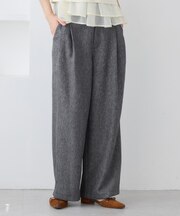 ツイード2タックワイドパンツ