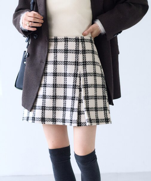 ロービングチェックミニスカート