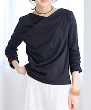 【WEB限定】長袖ドレープカットソー