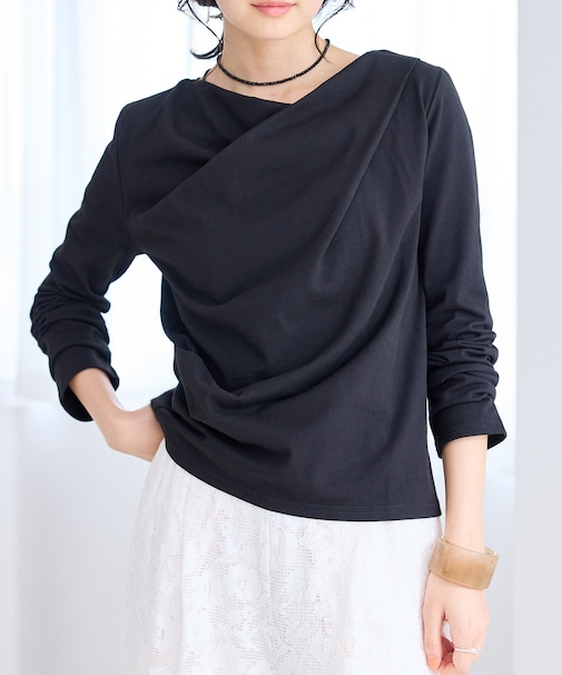 【WEB限定】長袖ドレープカットソー