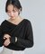 【WEB限定】レース長袖ドレープカットソー