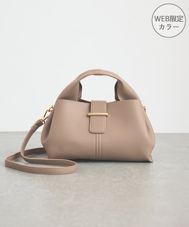 再入荷【軽量】フロント金具エアリーソフトミニショルダーバッグ