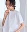 ボクシークロップド刺繍Tシャツ