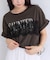 レースレイヤードロゴ半袖Tシャツ