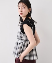 オンブレチェック リボンビスチェ キャミソール / セットアップ対応