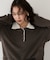 【WEB限定】シアーモヘア配色ポロ襟ニット