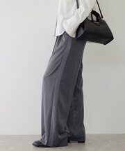 サイドラインサテンワイドパンツ