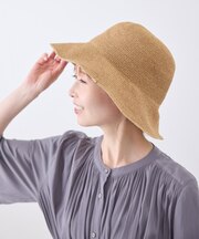 細編みプレート付きハット