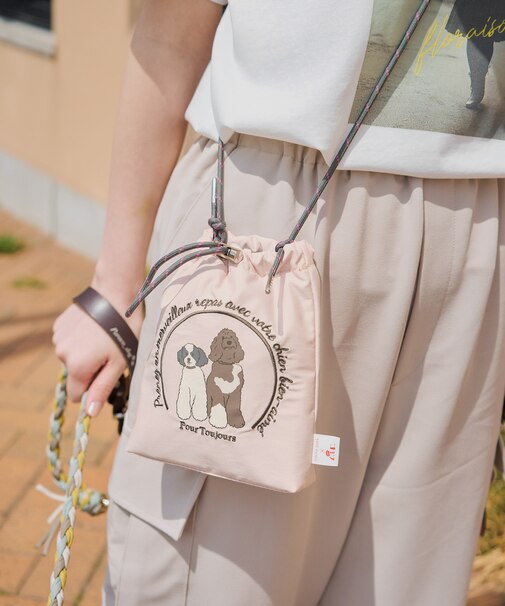 【DOG】【comif(コミフ)×ROPE' PICNIC】刺繍お散歩ショルダーバッグ