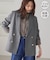 【WEB限定】レディハンサムシリーズ ウールライク金ボタンミドル丈ジャケット(総裏地)