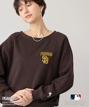 【PEANUTS×MLB COLLECTION by ROPE' PICNIC】オフショルスウェット