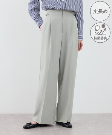 【WEB限定・丈長め】クリアツイルサイドベルトワイドパンツ/入卒式・セレモニー・セットアップ対応