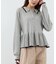 ペプラムポロカラーニット