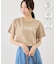 パール付きロゴTシャツ/UVカット・接触冷感・汗染み防止