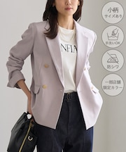 【ちゃんと＋かわいい保証】洗えるウーリッシュ ダブルジャケット/低身長・小柄さんサイズ有り