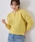 透かし編みスポンディッシュヘンリーネックニット
