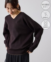 【WEB限定カラー】マシュマロニットVネックプルオーバー