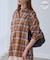 【WEB限定カラー】ロゴ刺繍チェックネルシャツ/2WAY