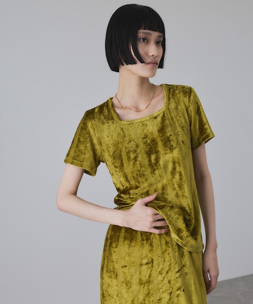 【Miller for ADAM ET ROPE'】別注 ベロアスクエアTee
