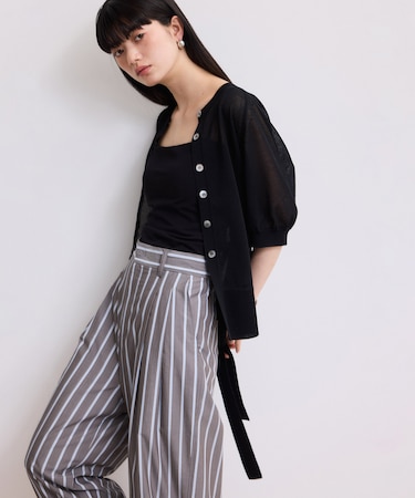 【WEB限定】バックスリットベルテッドカーディガン