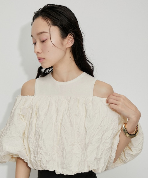 【WEB限定】ニットタンクセットクロップドプルオーバー