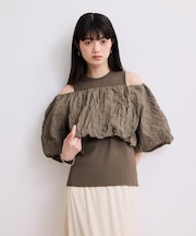 【WEB限定】ニットタンクセットクロップドプルオーバー