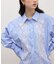 【WEB限定】ストライプ＆ソリッド エンブロイダリーシャツ