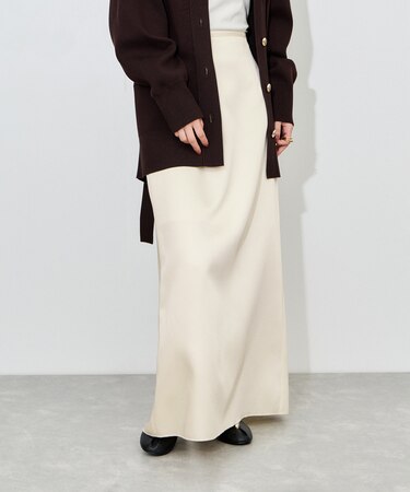 ダブルサテンストレートスカート