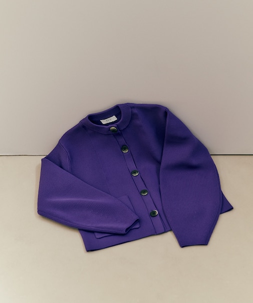 【WEB限定】・【サステナブル】フォルムスリーブクルーネックカーディガン