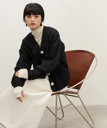 【WEB限定】フリルスリーブカーディガン