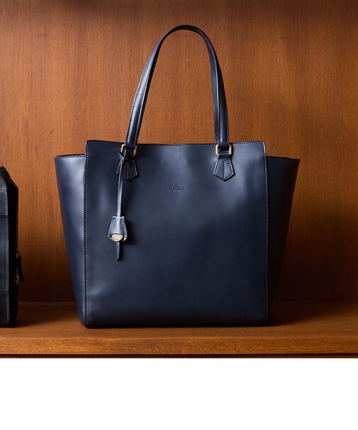 【SHIPS別注】Boldrini Selleria: レザー トートバッグ