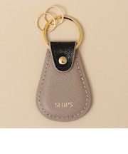 【WEB限定】SHIPS: 【SAFFIANO LEATHER】 2トーン キーホルダー