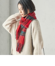 《一部予約》チェック カシミヤ ストール