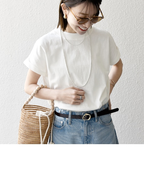 〈抗菌防臭/洗濯機可能〉USAコットン フレンチスリーブ TEE