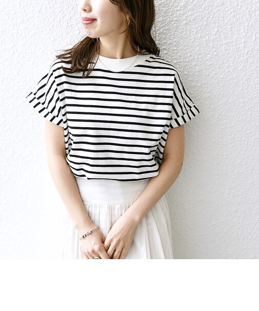 〈抗菌防臭/洗濯機可能〉USAコットン フレンチスリーブ TEE