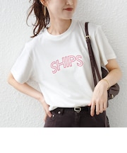 【累計販売数9万枚突破!!】【WEB限定】 SHIPS ラウンド プリント ロゴ TEE