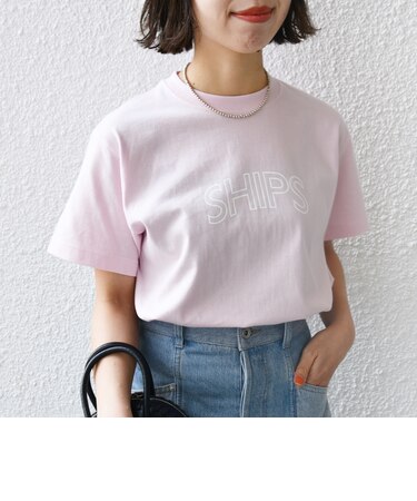 【累計販売数9万枚突破!!】【WEB限定】 SHIPS ラウンド プリント ロゴ TEE