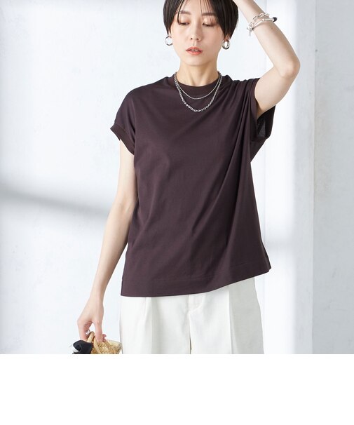 SHIPS Primary Navy Label: ニュー スヴィン コットン フレンチ スリーブ