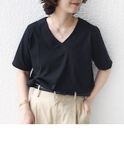 【WEB限定】〈ネックが選べる2サイズ展開〉オーガニックコットン バリエーションネック TEE
