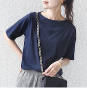 【WEB限定】〈ネックが選べる2サイズ展開〉オーガニックコットン バリエーションネック TEE