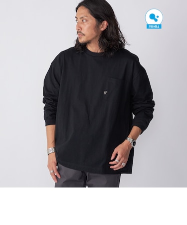 【WEB限定】SHIPS:〈汗染み防止加工〉ワンポイントロゴ ビッグシルエットヘビーウェイトTシャツ